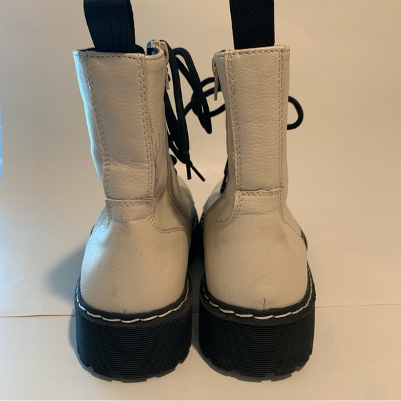 Sincerely Jules Boots Women’s Harley Platform Combat Cream Leather Size 8.5 - Picture 4 of 13